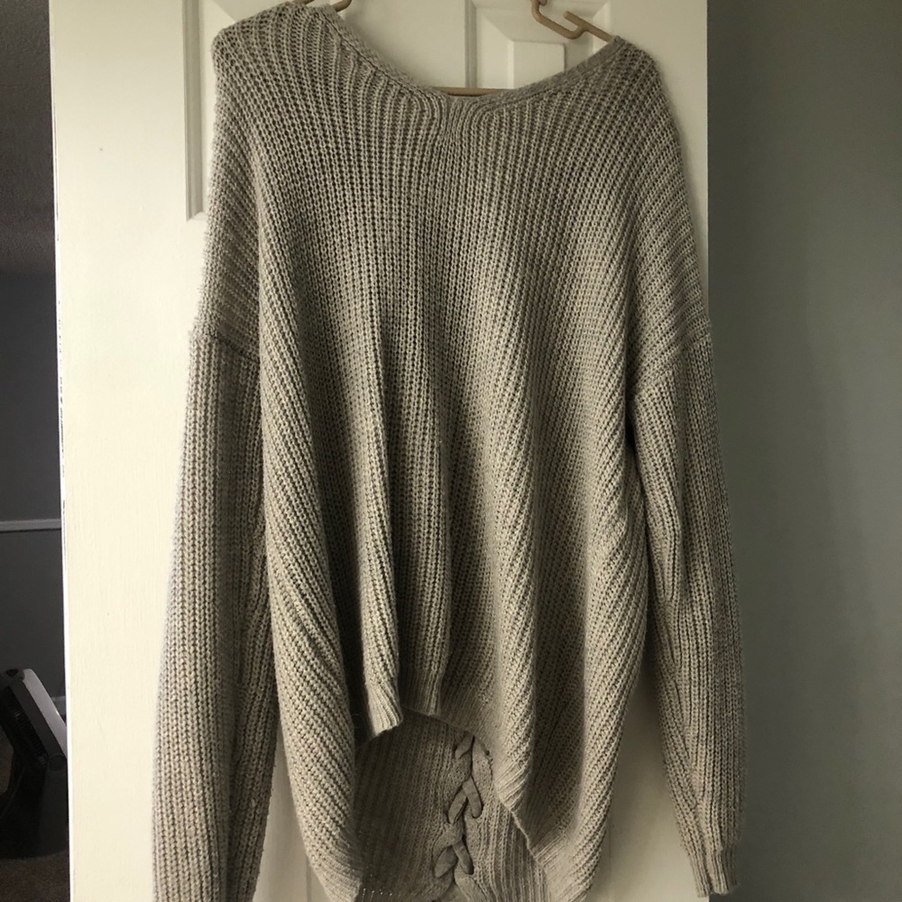 Open back sweater